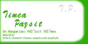 timea pazsit business card